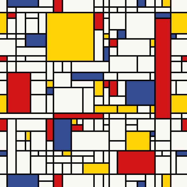 Vinilos piet mondrian para muebles o armarios